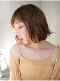 男性にも女性にも好感度の高いボブ#ココアベージュ#ボブルフ