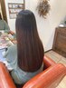 髪質改善【ケア度☆☆】弱酸性縮毛矯正エアーストレート＋カット 　　