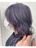 【Zina】ボブウルフ/ダークラベンダーアッシュ/20代30代40代