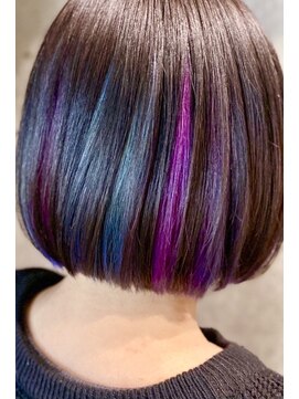 ポット バイ クレドガーデン 大宮東口店(pote by CRED GARDEN) 切りっぱなし/ショートボブ/ユニコーンカラー/グランアージ大宮s