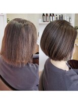 髪質改善美容室 エミ(emi)&nbsp;似合わせデザインカット&髪質改善カラーで艶々になりました♪