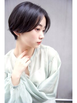 グランアージュ 船橋南口店(grandage) ウェットスタイル/前髪なしショート/アッシュブラック/船橋