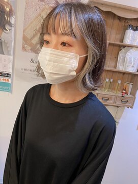 アヴァンス なかもず店(AVANCE.) インナーカラー×外ハネボブ×フェイスフレーミング×ボブ