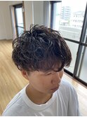 艶感シルエットパーマ