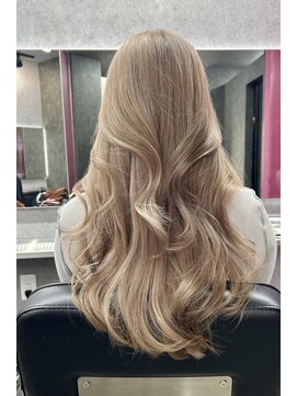 ランズ(LANDS) ミルクティーベージュ×レイヤー【韓国ワンホンヘア 大阪 梅田】