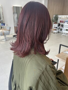 ミリ 奈良店(mm) レイヤー/ミディアムレイヤー/暖色カラー/レッドブラウン/奈良
