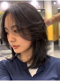 かきあげ前髪 ミディアムレイヤー レイヤーカット