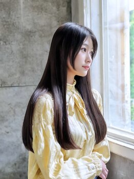 ロアール ソワ(LOAOL SOIE)の写真/【江南市】真っ直ぐすぎないふんわりとした自然な仕上がりを求める方にオススメ◎思わず触れたくなる艶髪へ