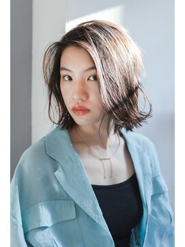 ミット バイ ツリー 吉祥寺(mit by tree) クラゲヘアー前髪なしボブラベンダーミルクティー