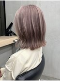 【GEEKS渋谷】冬カラー/くすみピンク/伸ばしかけ/ボブレイヤー
