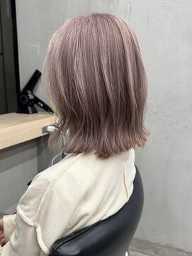 ギークス(GEEKS) 【GEEKS渋谷】冬カラー/くすみピンク/伸ばしかけ/ボブレイヤー