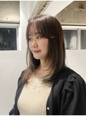 【YOKE】フェイスレイヤープツッとバングブラウン