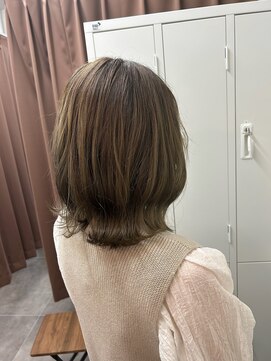 テーラ 南流山店(TELA) くびれボブ*オリーブベージュカラー【TELAHAIR南流山】