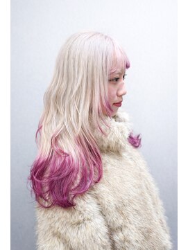 ルアナ(Luana) 【ホワイトシルバー×チェリーピンクグラデーション】