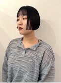 【表参道sheta小林】黒髪ボブネビージュワンレンブルーブラック