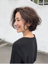 アブニール 柏東口店(AVENIR)&nbsp;ミルクティーブロンド/ダークブルー/デジタルパーマ/柏