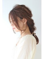 トキ(tokii) 「tokii」　結婚式二次会ヘアアレンジ　編みこみポニーテール