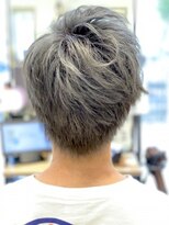 クアトログランシュ ひたちなか店(QUATRO×GranCieux)&nbsp;シャドーグレイ×襟足スッキリナチュラルパーマ