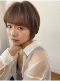 前下がりボブ/モテ髪カタログ/小顔に見せるヘア/前髪カット