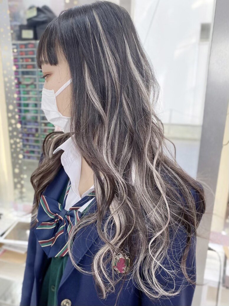 ホワイトメッシュ#シールエクステ#大人かわいい#韓国#美髪#梅田