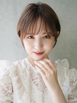 カライング(ing) 大人可愛い20代30代40代黒髪前下がりショートボブ丸みショート◎