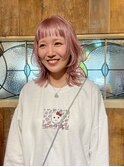 『オン眉顔まわりウルフ×ペールピンク 』 guest snap ECOO