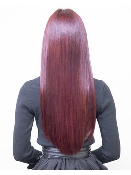 ルプラ ガーデン(le-pla garden) レッド#ダブルカラー#ストレートロング#ケアブリーチ#豊橋#豊川