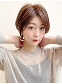 ★前下がりショートボブハンサムショートカットカラーパーマケア