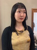 テテ ニコ(tete nico)&nbsp;【大前晴奈】地毛風カラー/オン眉前髪/ギザギザ前髪