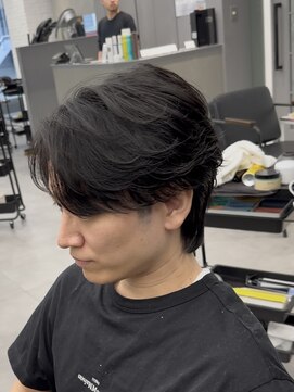 オーバルバイアピッシュ(OVARL by apish) 毛流れリバースパーマフェザーパーマメンズパーマセンターパート