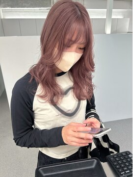 イロウ 山口どうもん店(IROW) くすみピンクベージュ / ブリーチカラー　髪質改善　レイヤー