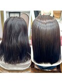 ブリーチ履歴の硬毛さんにオリジナル髪質改善ストレート