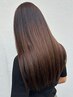 《透明感×高発色》エドルカラー＋カット＋贅沢３STEPトリートメント　8100円