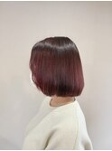 レイヤーボブ/ミニボブ/ピンクブラウン