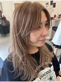 グラデーションレイヤーハイライトベージュ