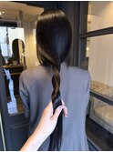 暗髪 岡山美容院 ヘアカット レイヤーカット 前髪カット
