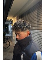タイドヘア 茨木店(TIDE HAIR)&nbsp;ツイストパーマ　金メッシュ