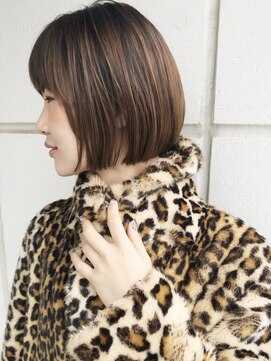 フォンズ(FONS) 大人の小顔＿小顔＿上品ミニボブ/上質透明感カラー/ラベージュ