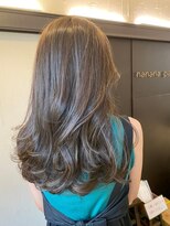 ナナナパレナ 梅田店(nanana parena)&nbsp;オリーブベージュカラーかきあげロング王道韓国風スタイル