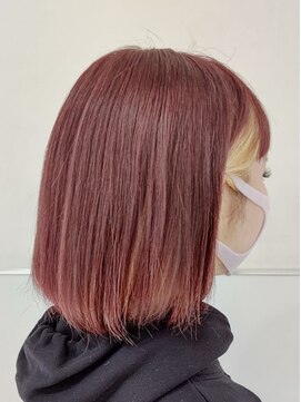 ゼンコー 国分寺(ZENKO) 【ゼンコー国分寺店】カシスオレンジ×インナーカラー×ミニボブ