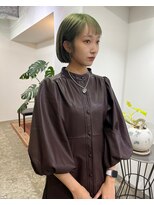 アル 心斎橋(alu)&nbsp;ニュアンスカラー/ツヤ髪スタイル/オリーブグレー/小顔カット