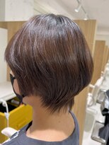 バサ 野方店(BASSA)&nbsp;【スタイル】白髪ぼかしカラー/ショートボブ/ひし形シルエット