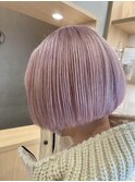 ピンク+ボブ
