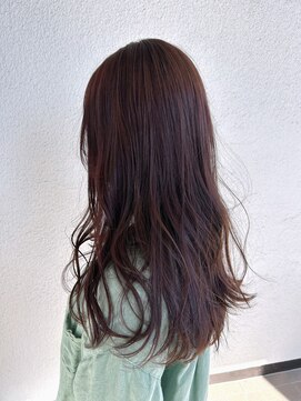 ヘアデザイン エソラ(hair design esora) コーラルブラウン×レイヤーロング