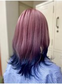【ピンクブロンド×ネイビー】20代30代40代50代