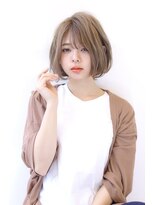 オーロ 西大寺店(ORO)&nbsp;ミルクティーベージュが可愛いショートボブ