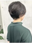 ＊大人女子くせ毛風黒髪ショートボブパーマショート30代40代1