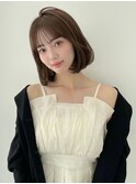 幼くならないふんわり大人ボブスタイル