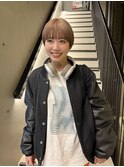 【村松美穂】ハイトーンベージュ×マッシュショート