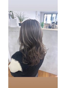 ヘアサロン エフ 渋谷(F) #3Dハイライト　#ホワイト　#バレイヤージュ